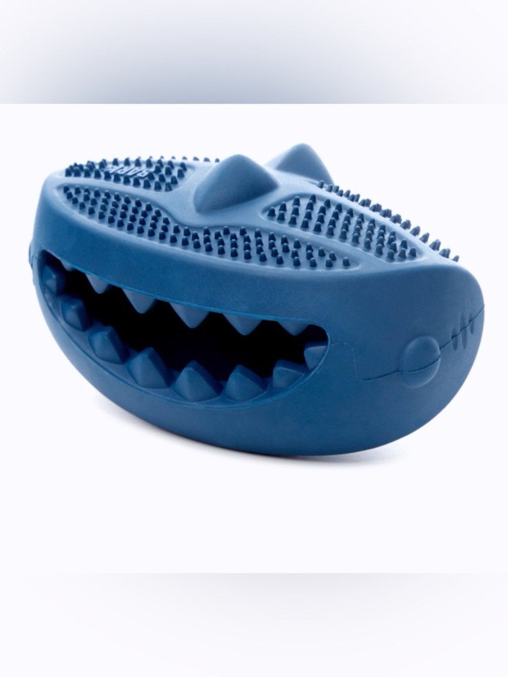 Bark Box Super Chewer Hammer Fed Shark M-L solid rubber dog toy NEW treat dispen
